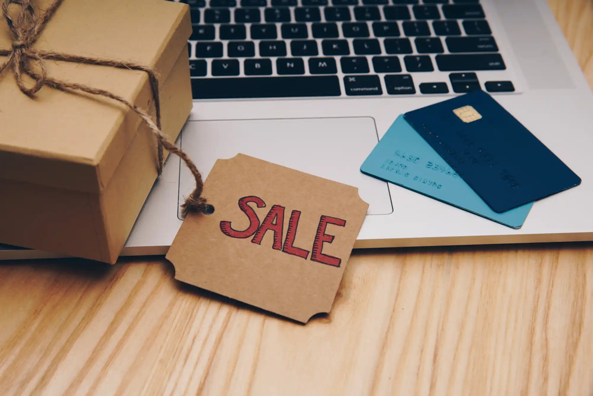Online shopping scene.