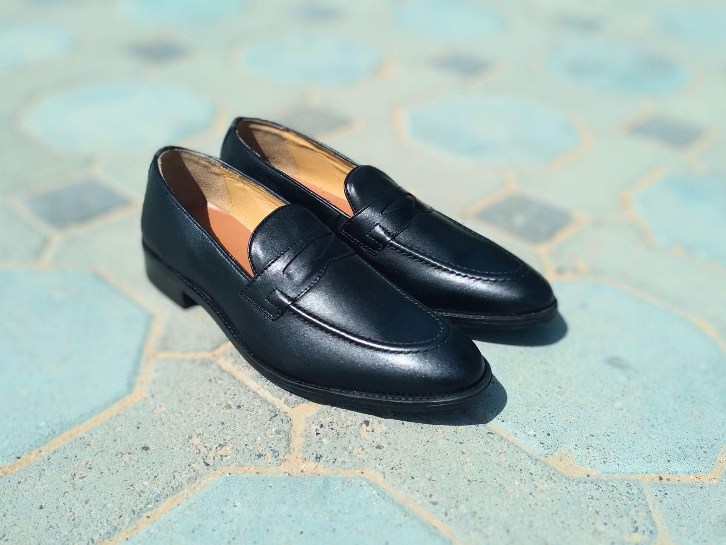 Loafer Shoes Genuine Leather Black - Rambler Shoes FZE