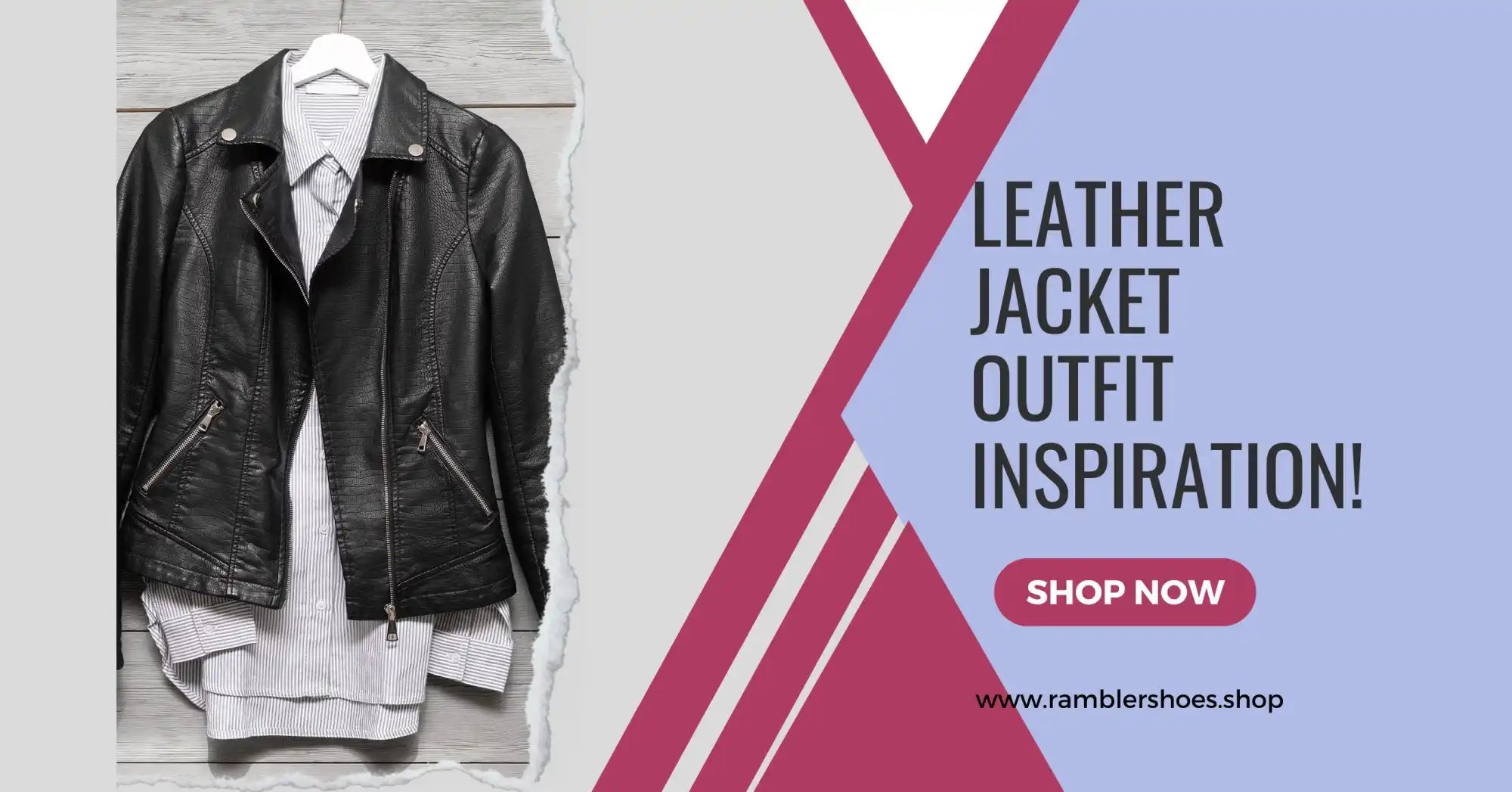 Black leather jacket.