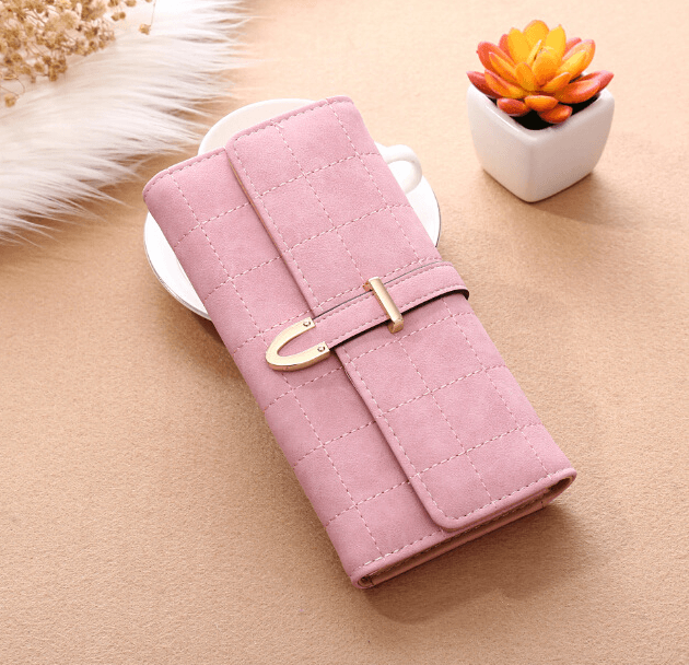 Long Wallet Frosted Lingge Long Wallet - Rambler Shoes FZE