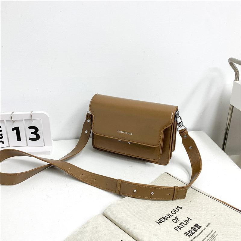 Simple PU Small Square Student Fashion Casual All-match Shoulder Bag - Rambler Shoes FZE